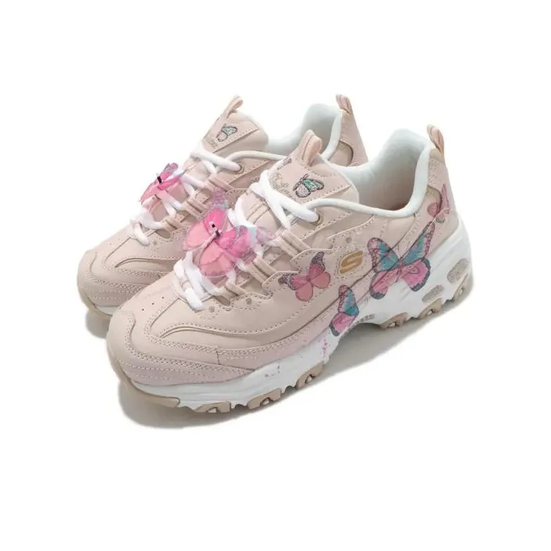 Skechers D'lites 1.0 Low Top Running Shoes Pink Women's-2
