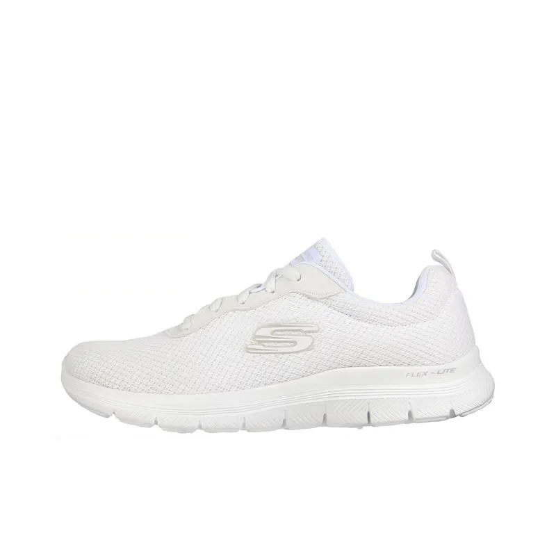 Skechers Flex Appeal 4.0 Cushioning Anti Slip Wear Resistant Breathability Low Top Casual Shoes Women's White-0
