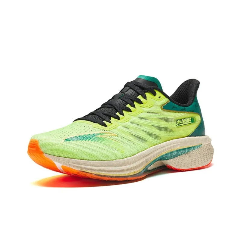 Anta Cushioned Wear Resistant Breathable Rebound Low Top Casual Running Shoes Men's Green-1