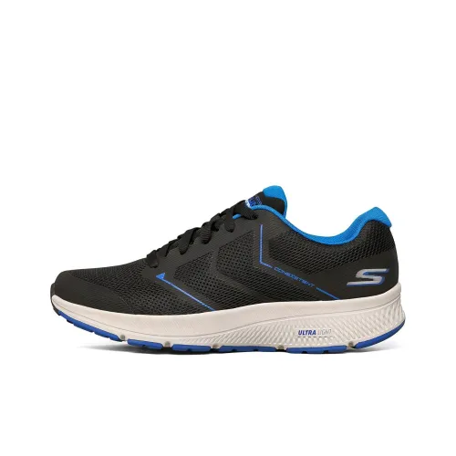 Skechers Go Run Consistent Running Shoes Men Low-Top Black/White/Blue