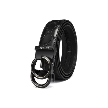 NIUMJ Luxurious Comfort Elegance Automatic Buckle Leather Belts Men's
