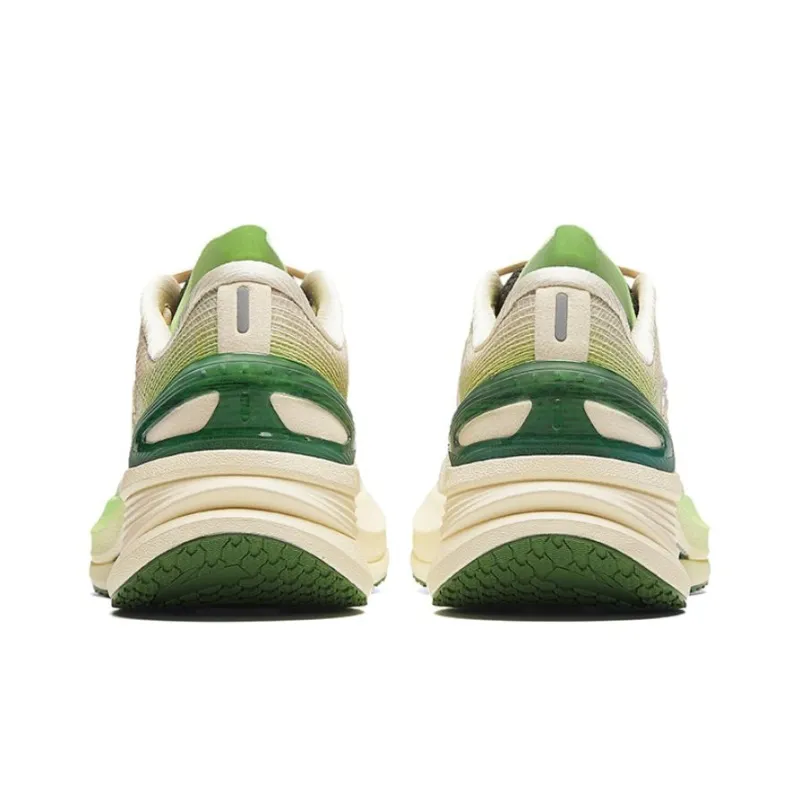 Anta Cushioning Wear-Resistant Low-Top Running Shoes Men's White Green-3