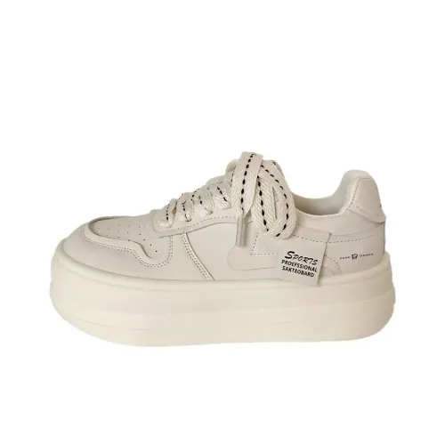 PARK DANCE Skateboard Shoes Women's Low-Top Off White