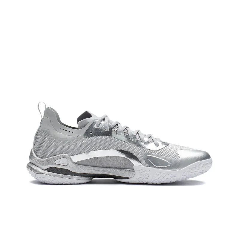 LINING Sprint Pro Badminton Shoes Unisex Low Top Silver-1