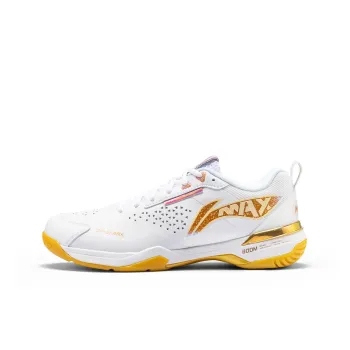 LiNing Blade Ma Cushioning Wear Resistant Low Top Badminton Shoes Unisex White Orange