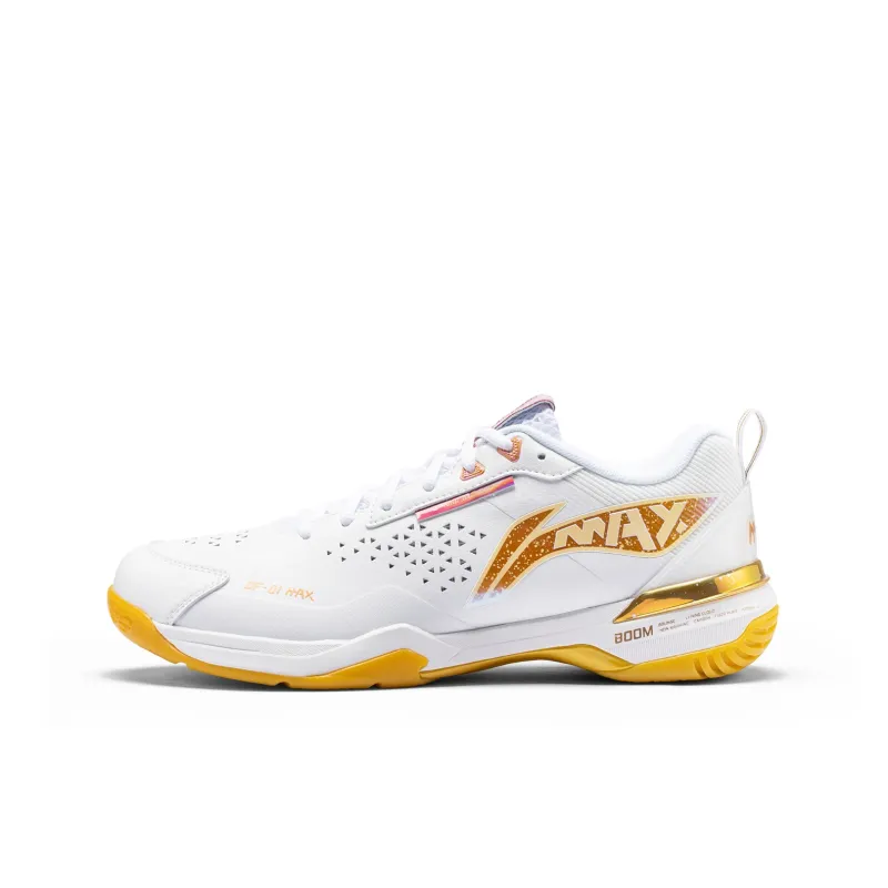 LiNing Blade Ma Cushioning Wear Resistant Low Top Badminton Shoes Unisex White Orange-0