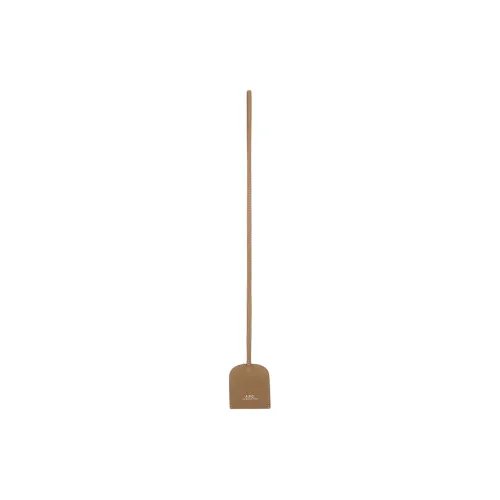 A.P.C Leather Fabric Keychains Men's Brown