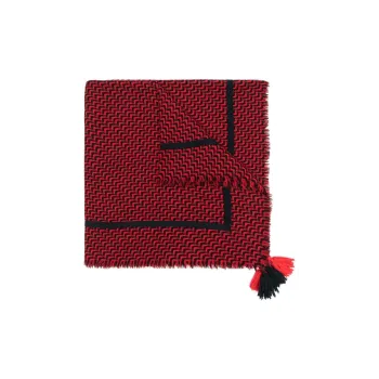 Givenchy 1980s Geometric Pattern Wool Scarf