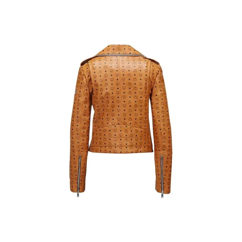 MCM Leather Jacket Women's Cognac-1