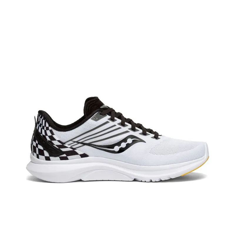 Saucony Kinvara 12 Blossom Cushioning Anti Slip And Wear Resistant Low Top Running Shoes Men's White Black Standard M-1
