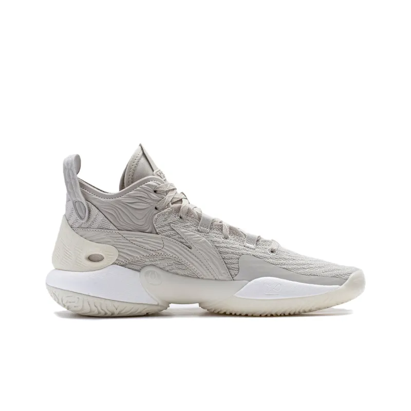 LiNing YuShuai 18 Cushioning Wear Resistant Mid Top Basketball Shoes Men's Gray-1