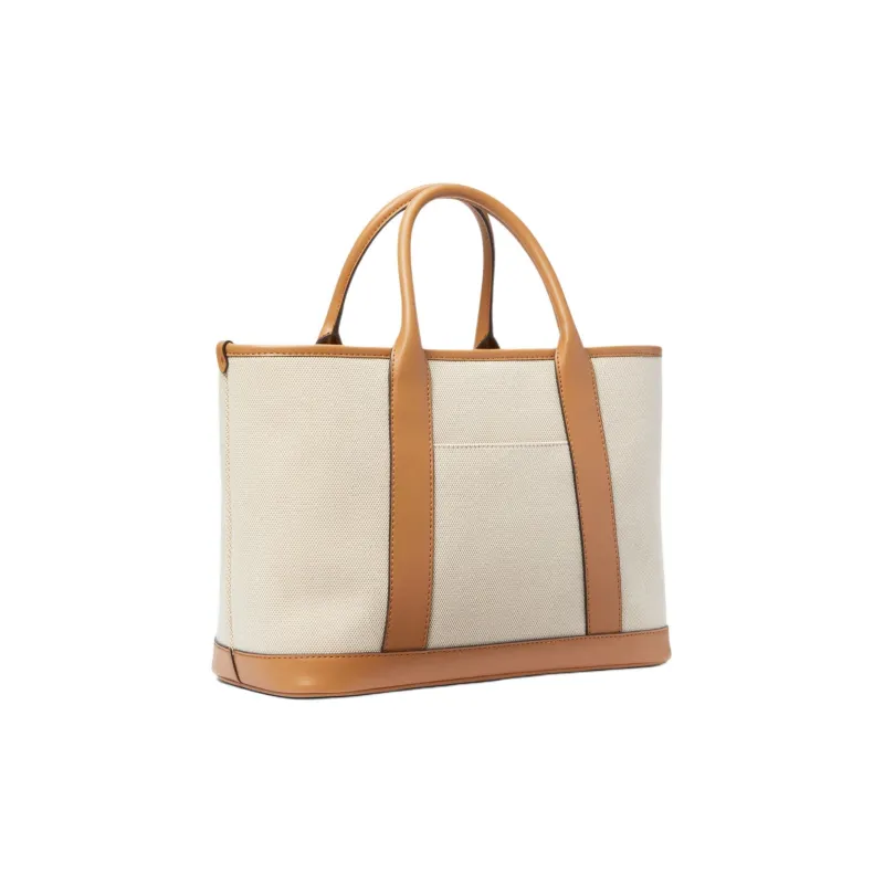 MICHAEL KORS Fabric Shoulder Bag Crossbody Bag Handbag Medium Size Women's Ecru & Peanut Color-1