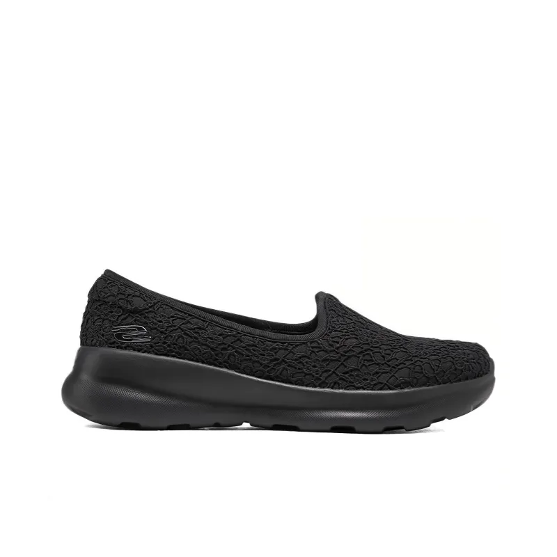 Skechers Cushioning Wear Resistant Low Top Casual Shoes Women's Black-1