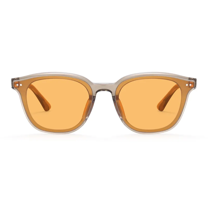 PULAIS Plate Frame Round Sunglasses Unisex-2