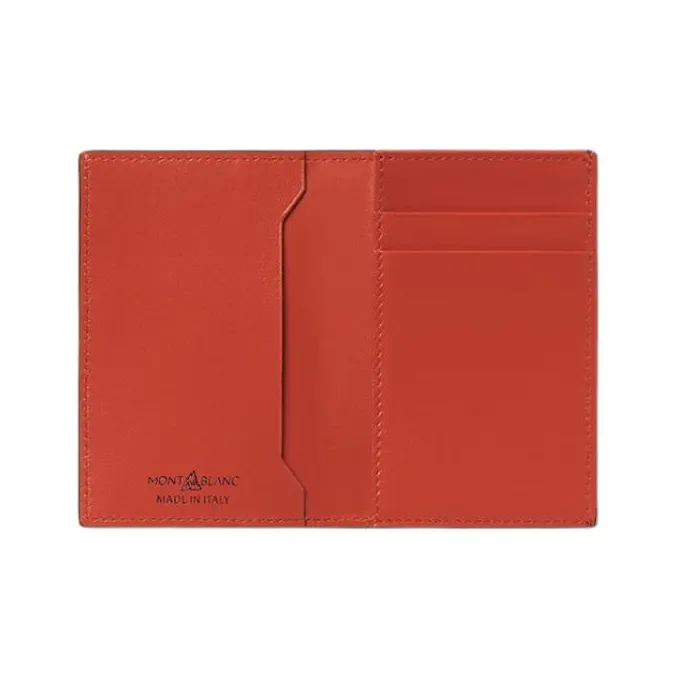 MONTBLANC Meisterstuck Cow Leather Card Holder Men's Black & Red-2