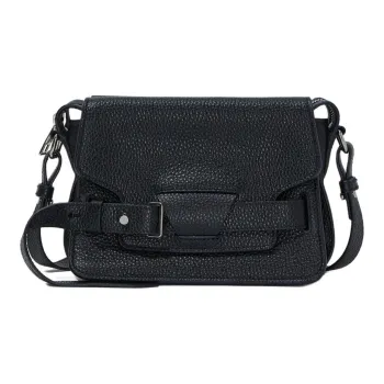 PROENZA SCHOULER Calfskin Saddle Bag Crossbody Shoulder Bag Small Size Women's Black