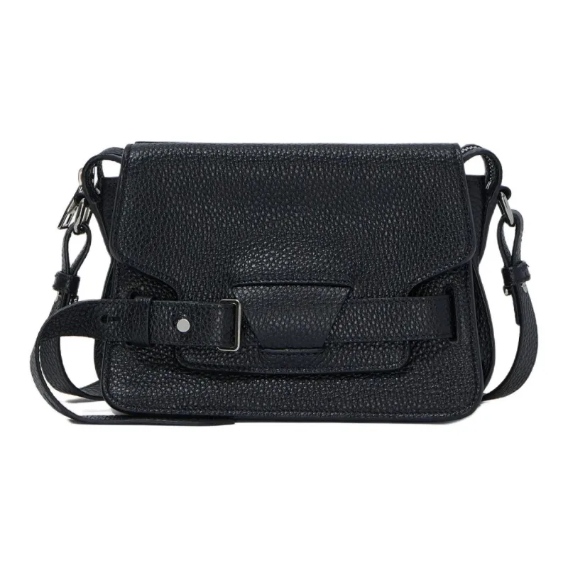 PROENZA SCHOULER Calfskin Saddle Bag Crossbody Shoulder Bag Small Size Women's Black-0