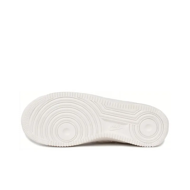 Nike Air Force 1 Low Triple White Leather Woven GS-5