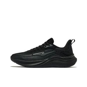 Erke Cushioning Breathable Low Top Running Shoes Men's Jet Black