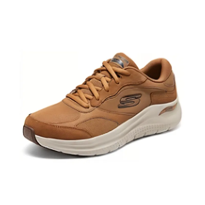 Skechers ARCH FIT 2.0 Slip Resistant Low Top Casual Running Shoes Men's Yellow Brown-1