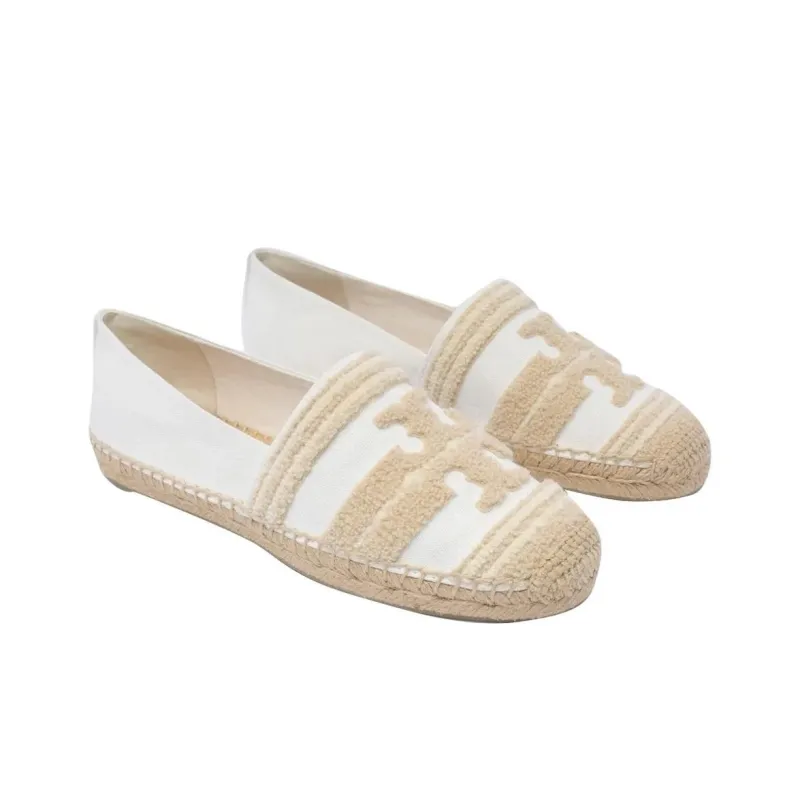 TORY BURCH Double T-panel Cotton Espadrilles-2