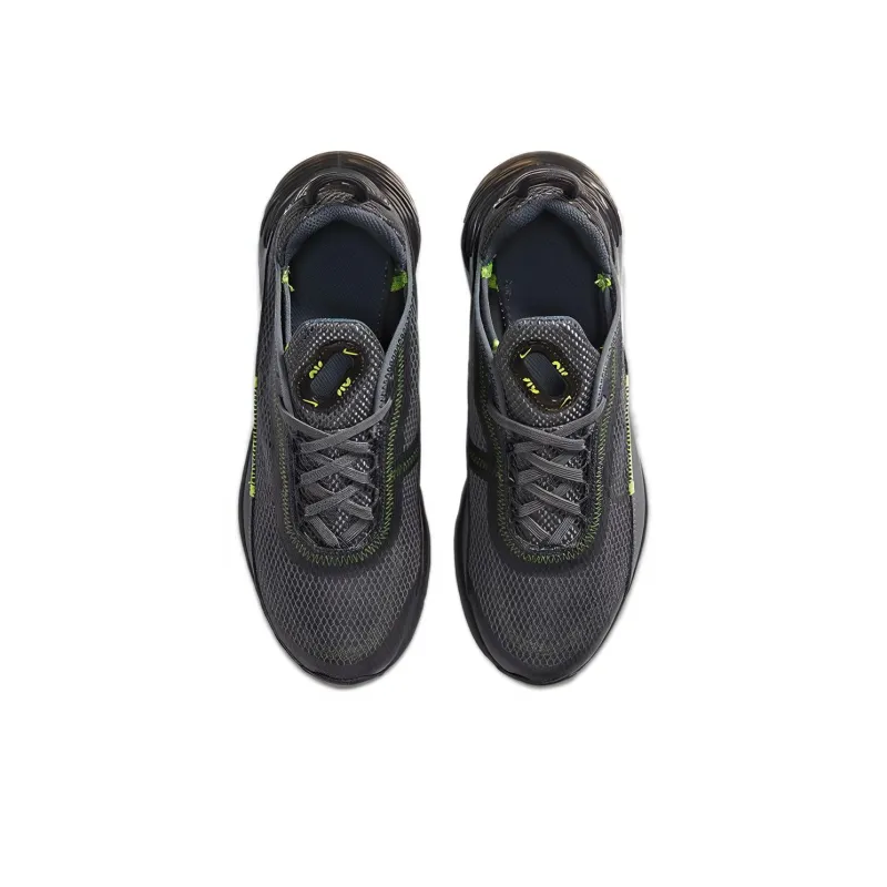 Nike Air Max 2090 Cushioning Slip Resistant Low Top Kids' Running Shoes Black Green Teenagers-3