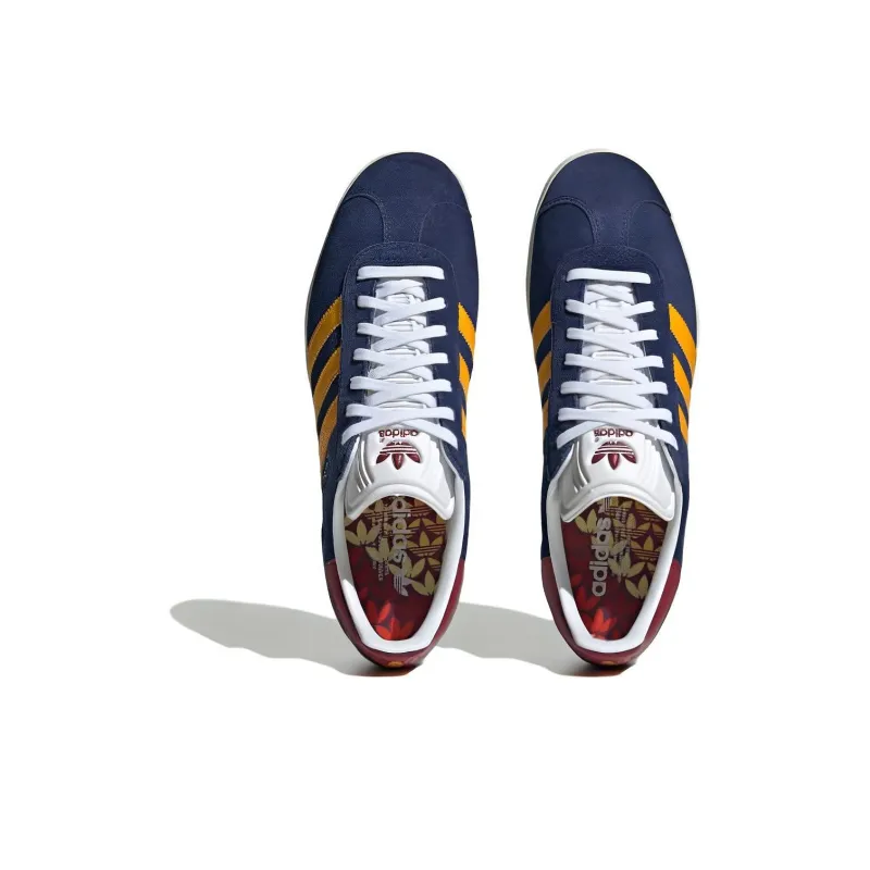Adidas Originals Gazelle Dark Blue Crew Yellow Burgundy-3