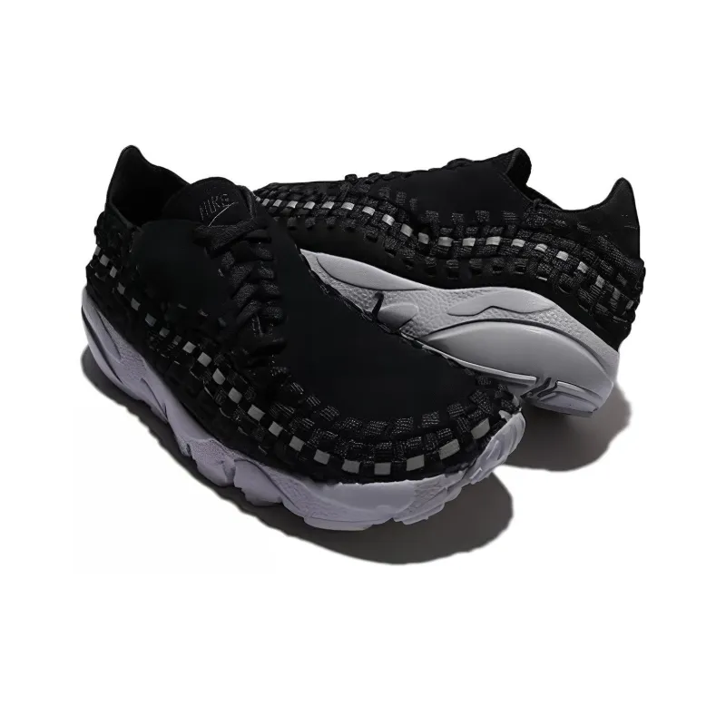Nike Air Footscape Woven Black Reflect Silver Wolf Grey Women's-3