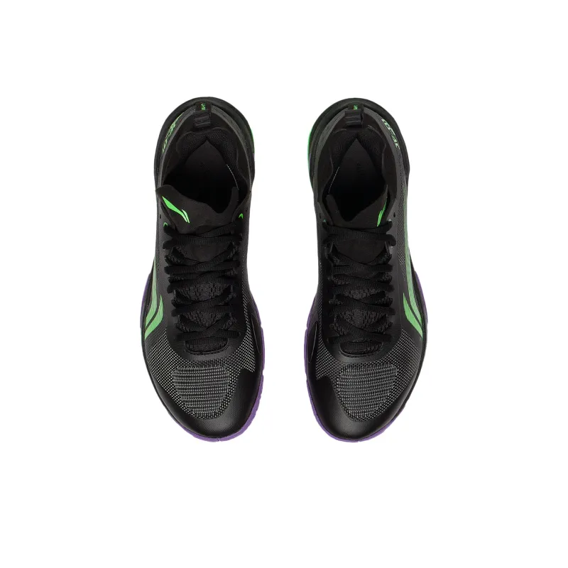 LINING Sprint Pro Badminton Shoes Unisex Low Top Black/Green-4