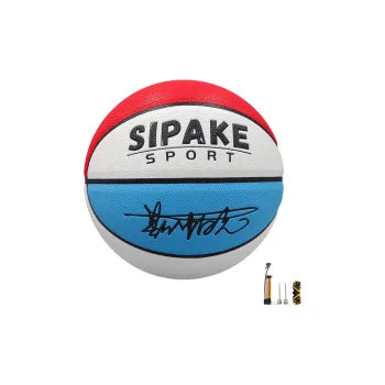 SIPAKESPORT PU Basketball Red Blue White Size 7 Ball Training Unisex