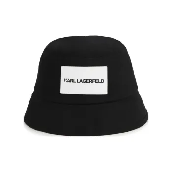 KARL LAGERFELD / Karl Lagerfeld Jeans Logo appliqué Cotton Bucket Hat