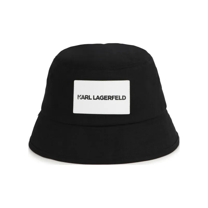 KARL LAGERFELD / Karl Lagerfeld Jeans Logo appliqué Cotton Bucket Hat-0