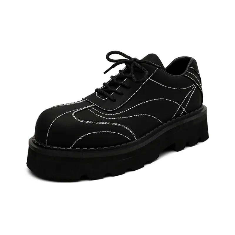 Chi Wolf Casual Shoes Men Low Top Black-1