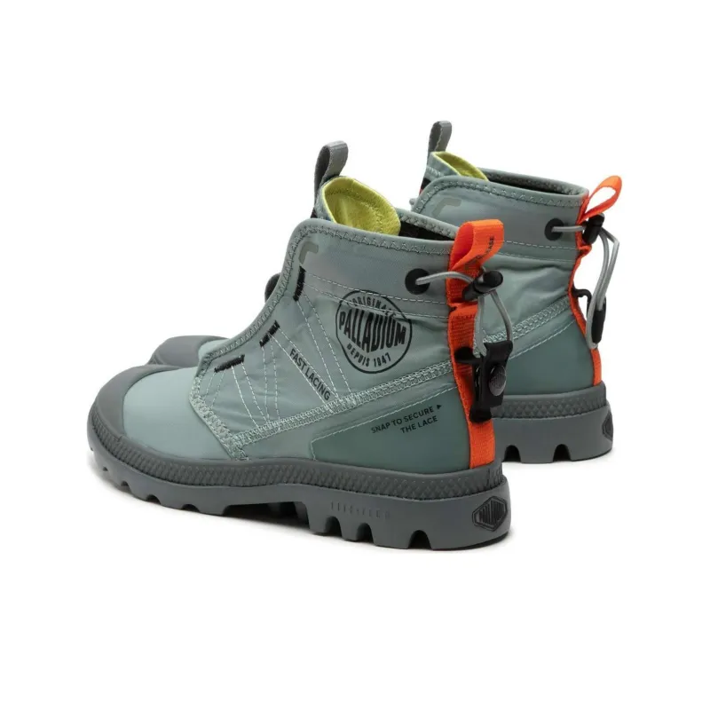 Palladium Pampa Canvas Shoes Unisex High Top Slate Gray-4