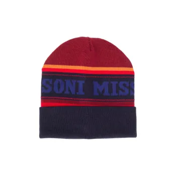 MISSONI Striped Logo Printed Beanie