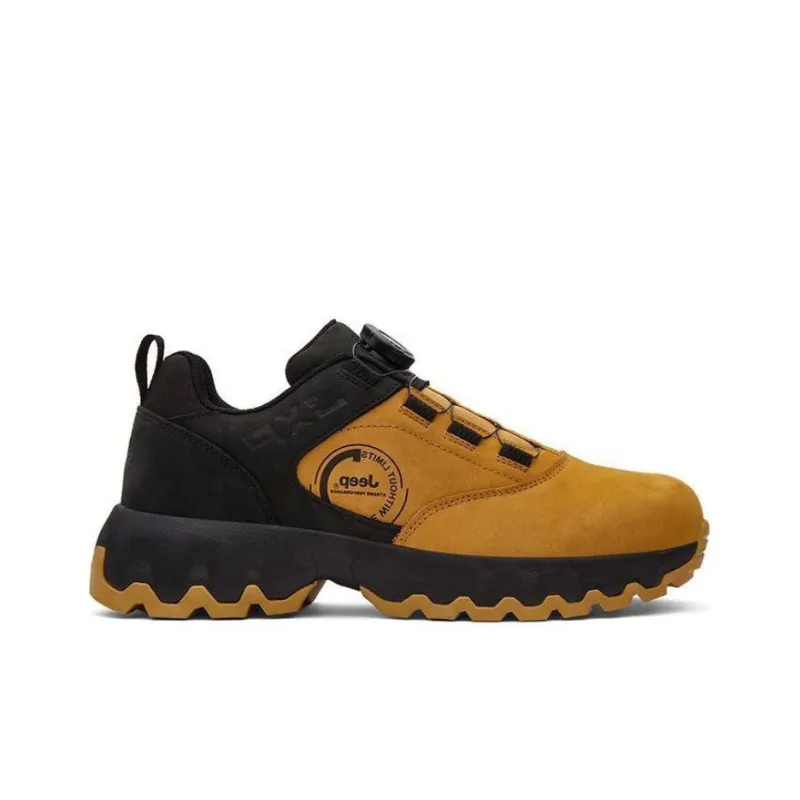 Jeep Cushioning Anti Slip And Wear Resistant Low Top Outdoor Shoes Men's Black Yellow-1