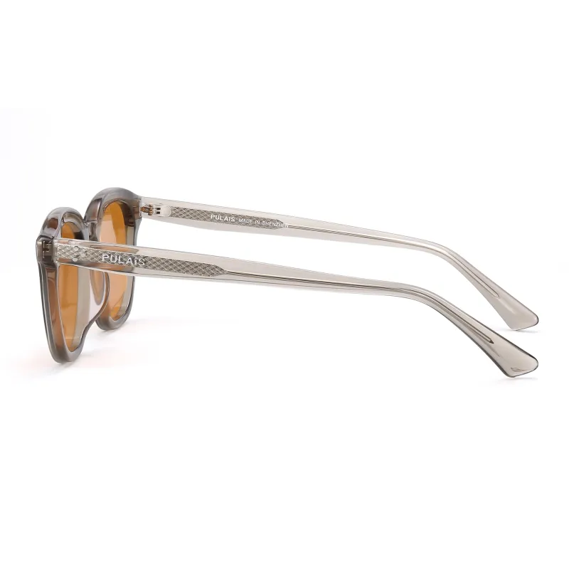 PULAIS Plate Frame Round Sunglasses Unisex-3