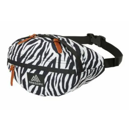 GREGORY Fabric One Shoulder Crossbody Fanny Pack Unisex Zebra Print