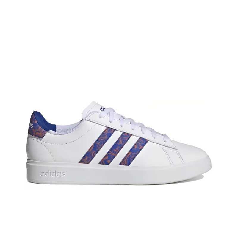 Adidas GRAND COURT 2.0 Anti Slip Wear Resistant Low Top Skateboard Shoes Women's White Blue-1