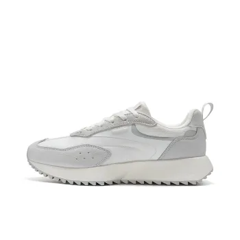 XTEP Casual Shoes Women's Low-Top Sail White/Lunar Stone Gray/Pure Pink