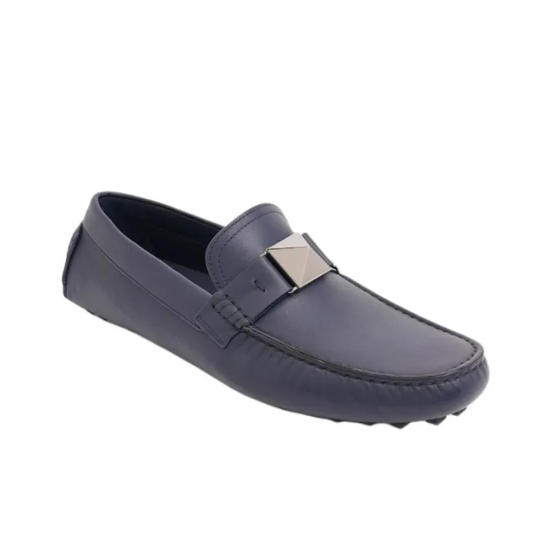 Valentino ROCKSTUD Loafers Men's Blue-3