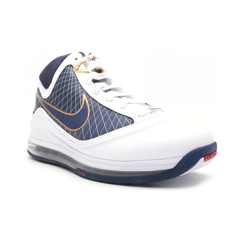 Nike LeBron 7 White/Midnight Navy-3