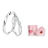 Mobius Couple Rings+Valentine's Day Box