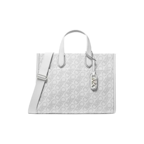 MICHAEL KORS Gigi Artificial Leather Tote Bag, Shopping Bag, Handbag Large Size Women's White