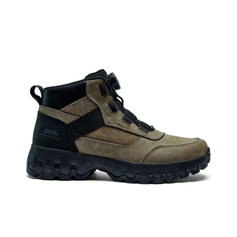 Jeep Breathable Warm Water Resistant Wear Resistant Cushioning Short Outdoor Boots Men's Olive Green-1