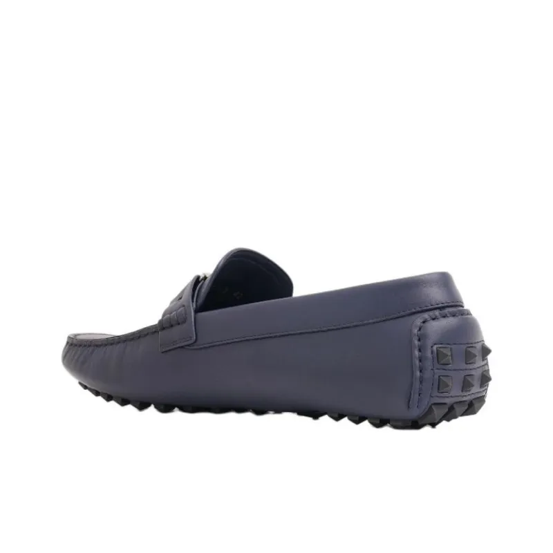 Valentino ROCKSTUD Loafers Men's Blue-4