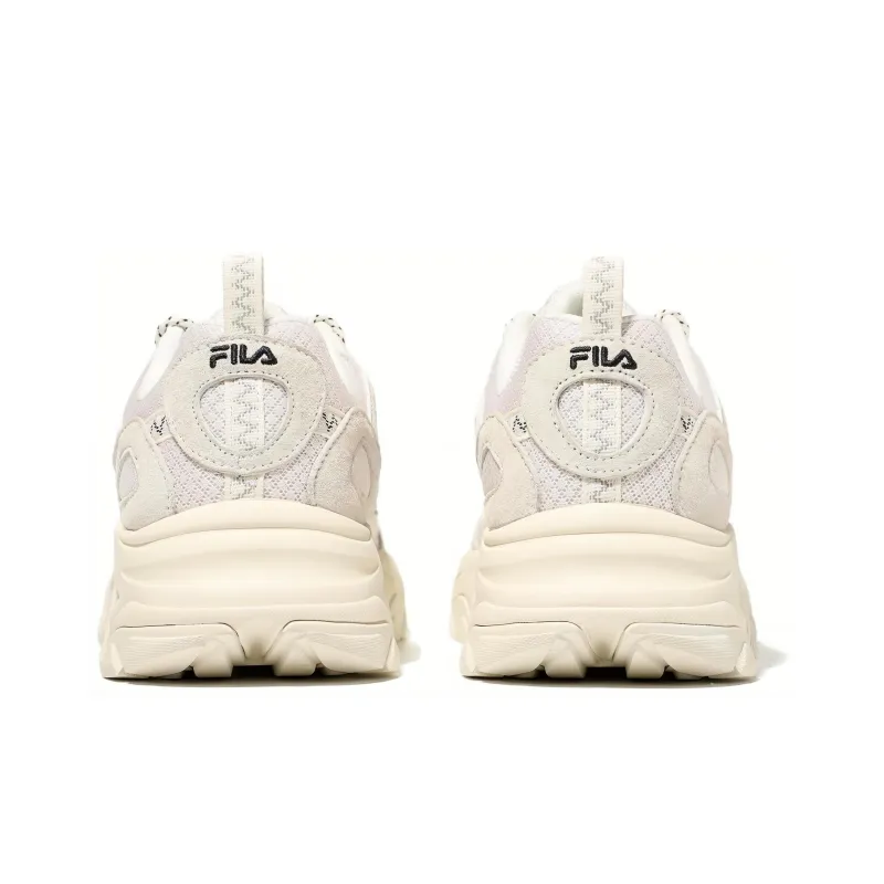 FILA Ray Tracer Cushioning, Slip Resistant, And Abrasion Resistant Low Top Casual Shoes Unisex White Black-3