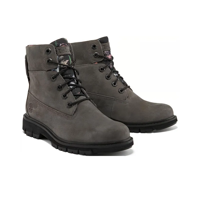 Timberland Lucia Way 6 Inch Waterproof Roll Top Boots 'Grey And Floral' Women's-3