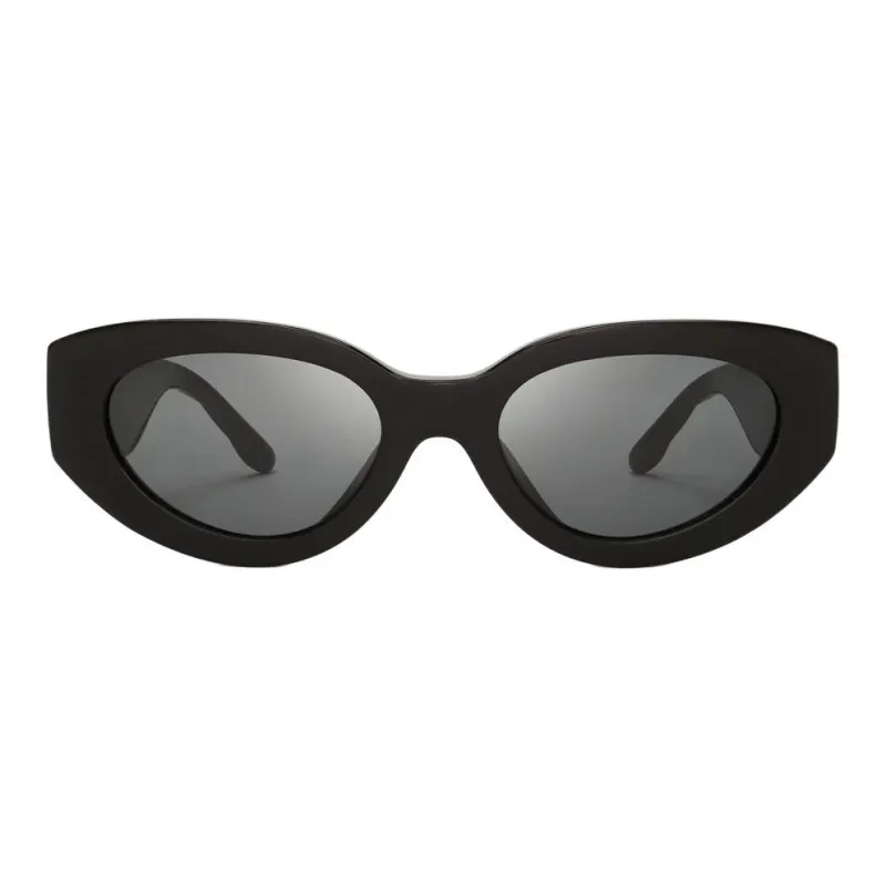 TORY BURCH Acetate Oval Sunglasses Unisex Black-1