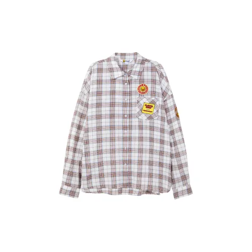 B.Duck Shirts Women's Light Khaki Plaid